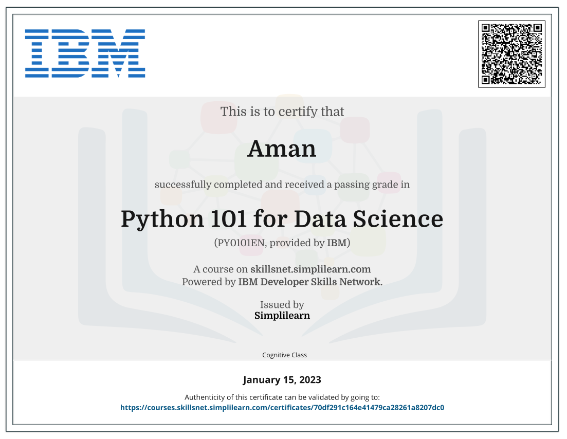 Python for Data Science certificate 70df291c164e41479ca28261a8207dc0
